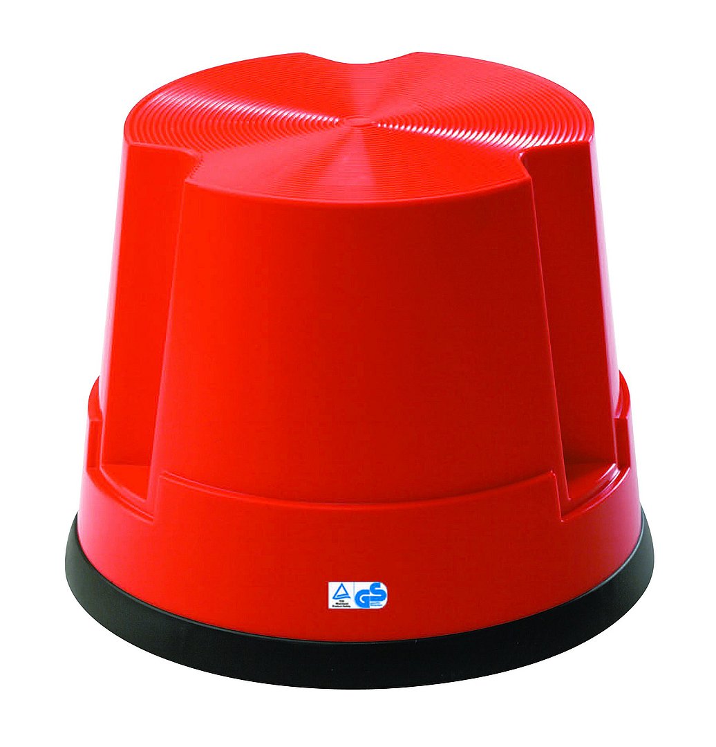 Stegpall - plast - 1 steg - röd