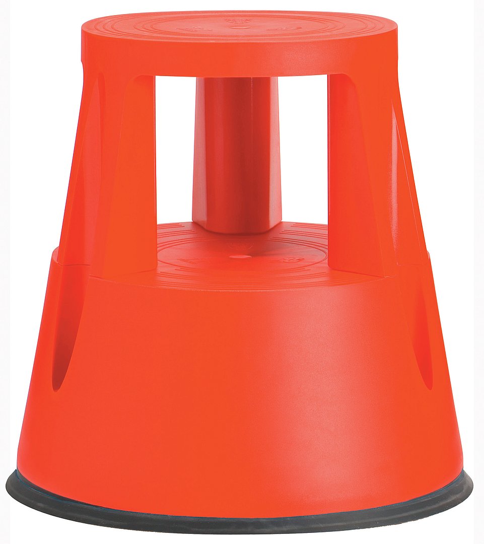 Stegpall - plast - 2 steg - röd
